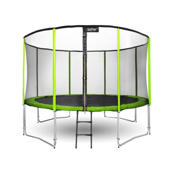 TR0029 DR Trampolína SKY FLYER RING 2v1 304cm - zelená